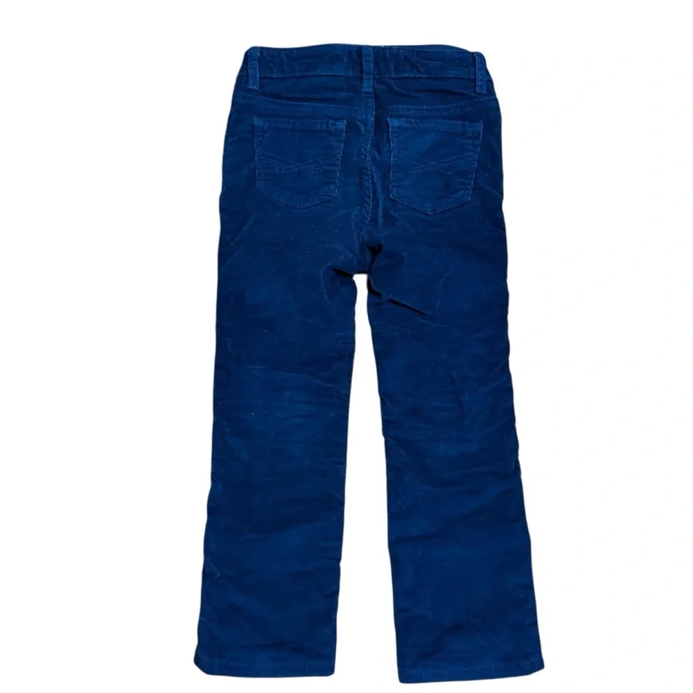 Gap Kids Girls Navy Blue Corduroy Pants Polka Dot Lined Size 4 Years
